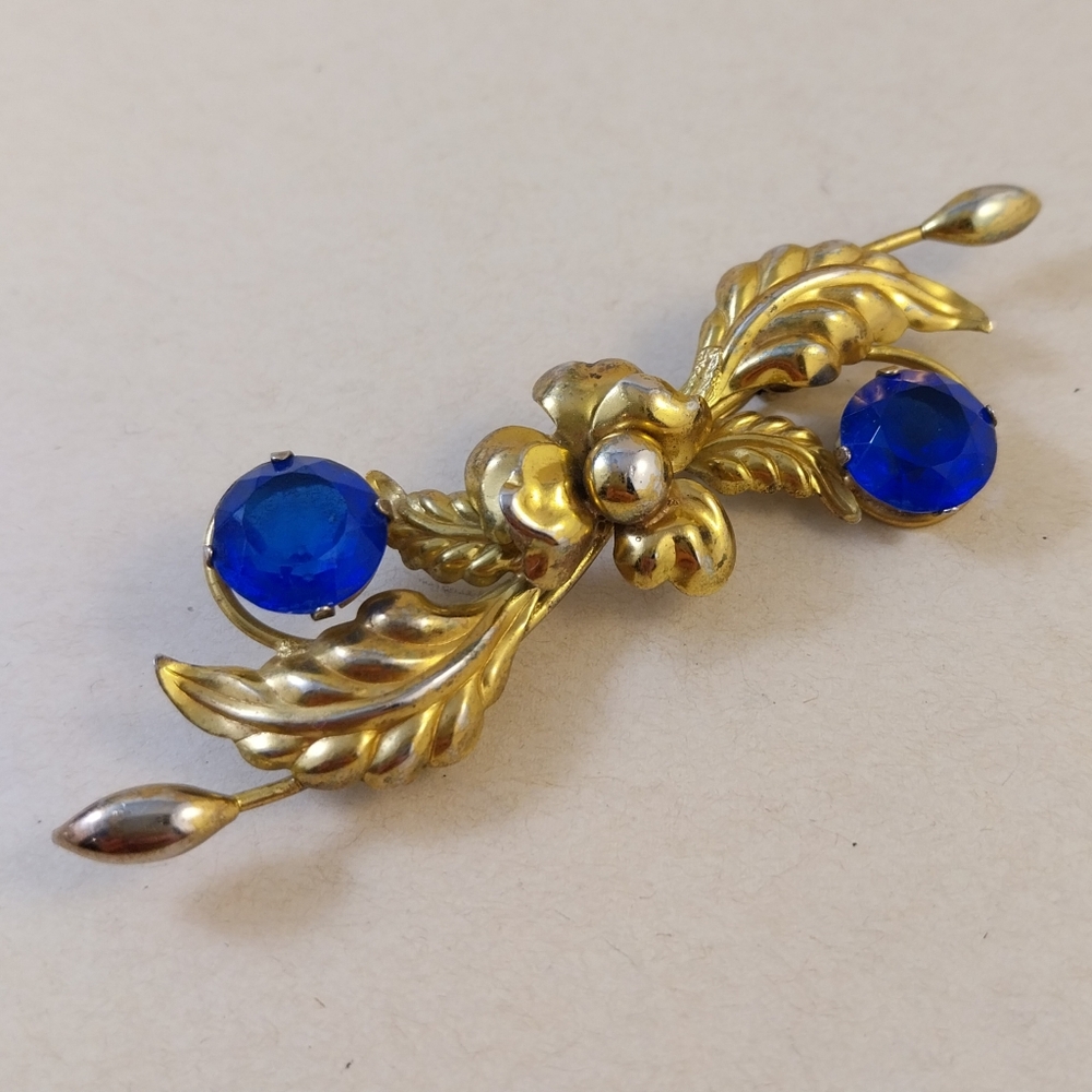 Sterling Silver and Blue Brooch - Picture 16 of 16